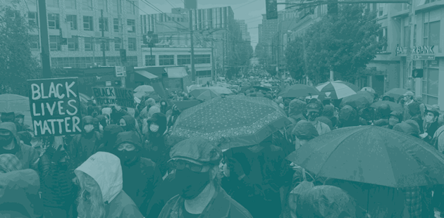 Black Lives Matter protesters in Seattle