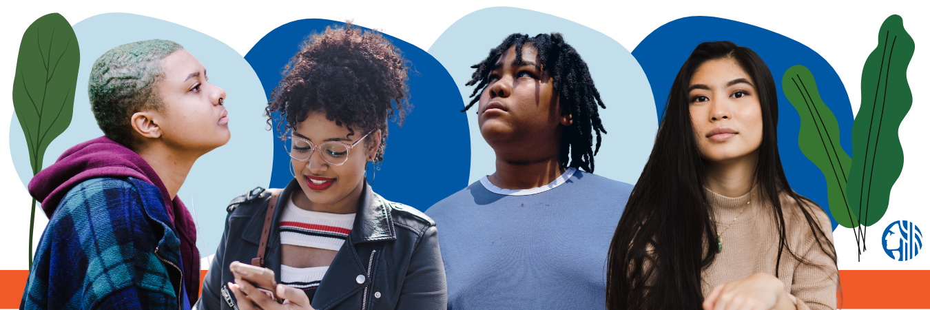 City of Seattle Youth Mental Wellness Matters banner with graphic image of diverse youth on the right and QR code directing to seattle.gov/youthmentalhealth on the left.