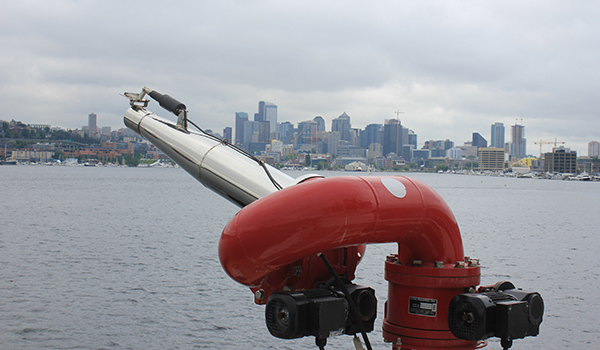 Water monitor of the Fireboat Leschi