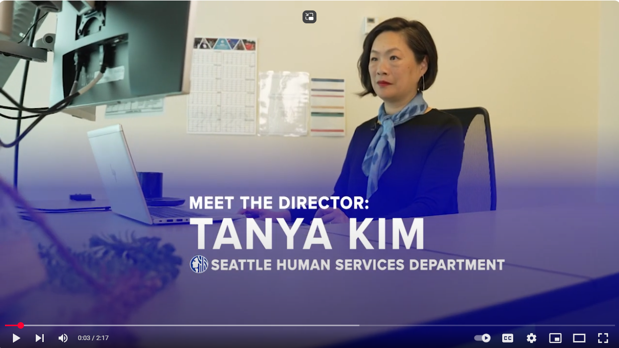 Screenshot from Seattle Channel's video series "Meet the Director" featuring Tanya Kim