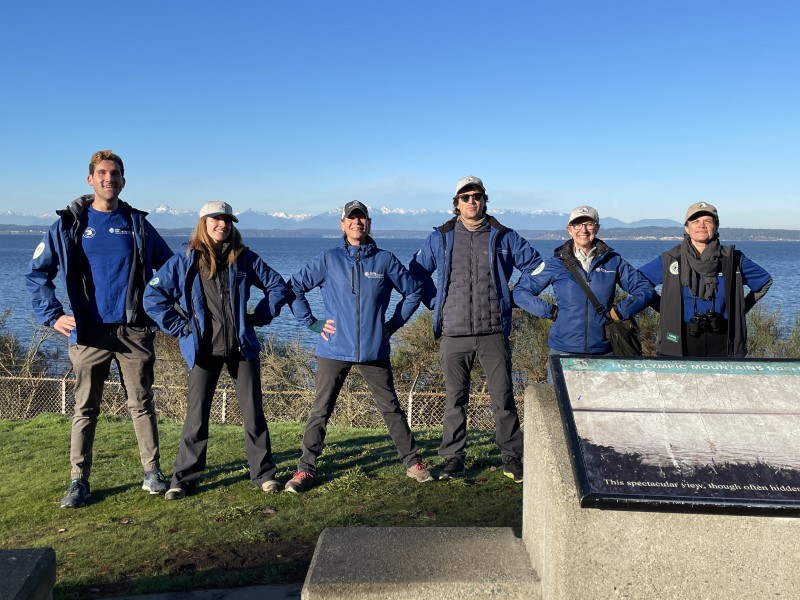 Volunteers posing for a picture