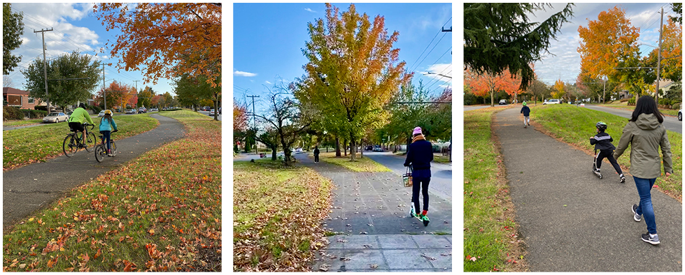 Miembros de la comunidad usando el sendero en el camell&oacute;n de Beacon Hill