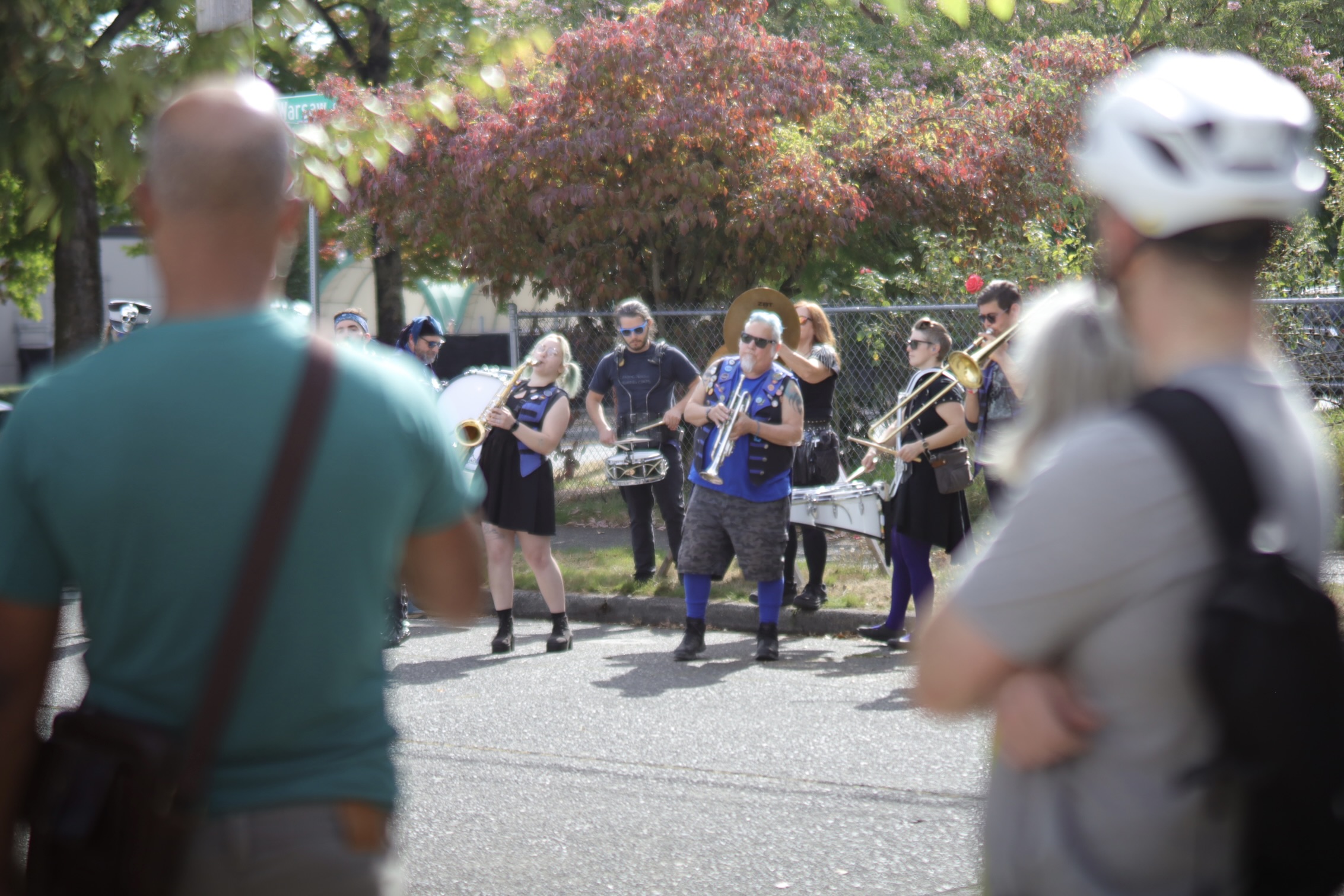 People watching the Chaotic Noise Marching Corps performance!