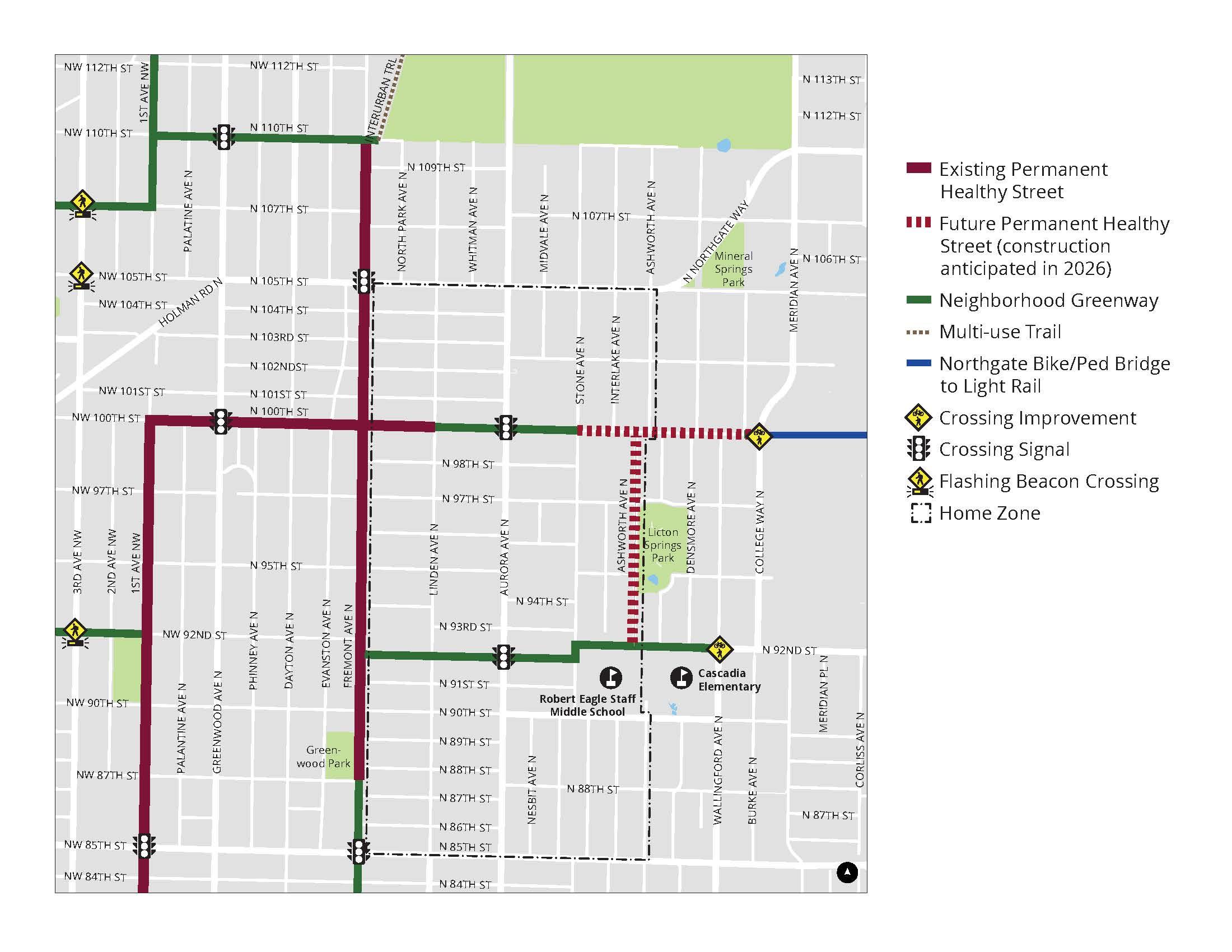 Map of the Aurora-Licton Healthy Street
