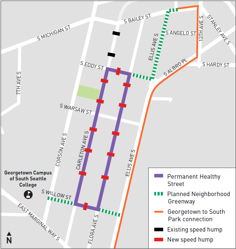 Map of the Georgetown Healthy Street Design