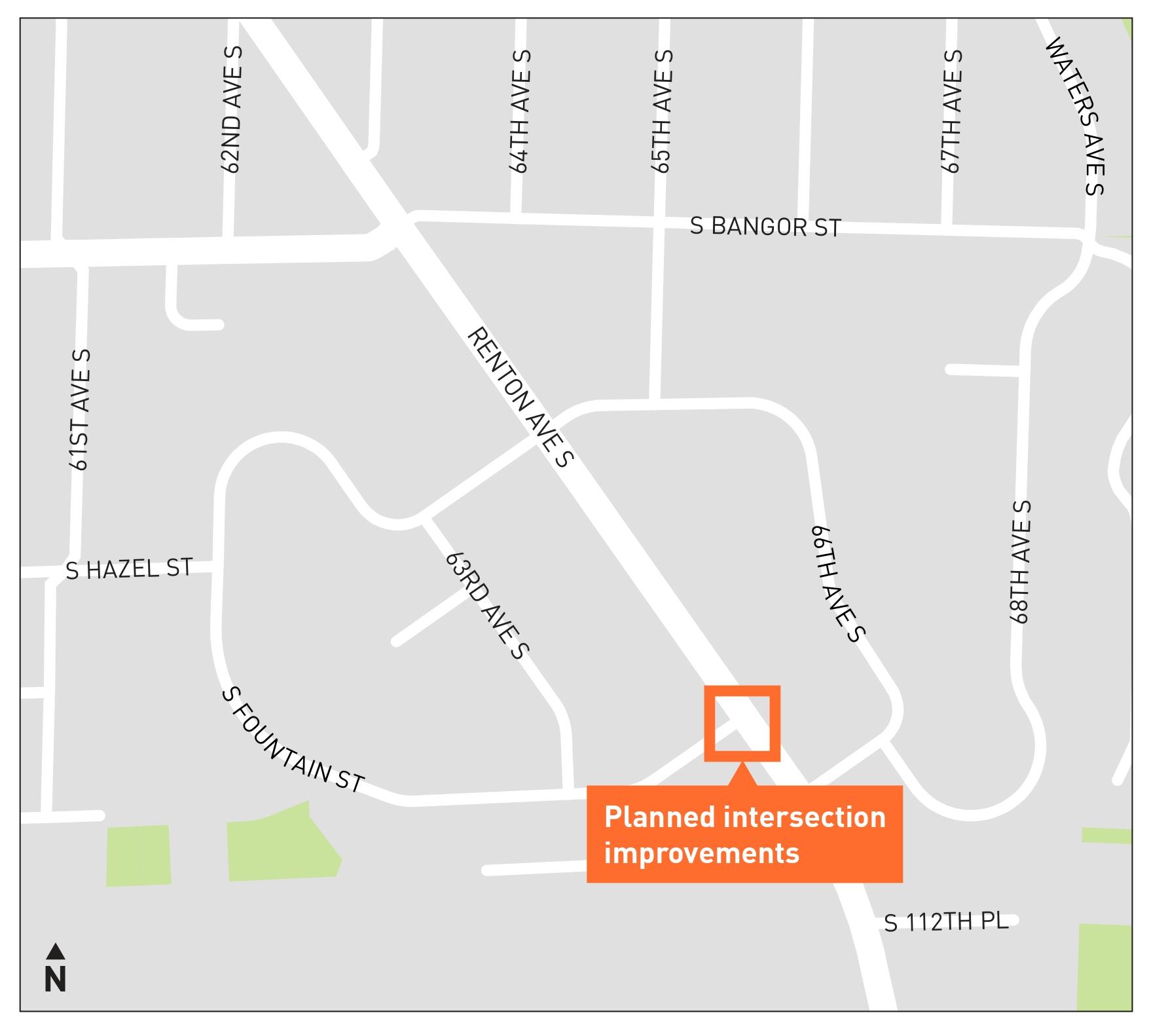 Image shows location of design elements on a map.