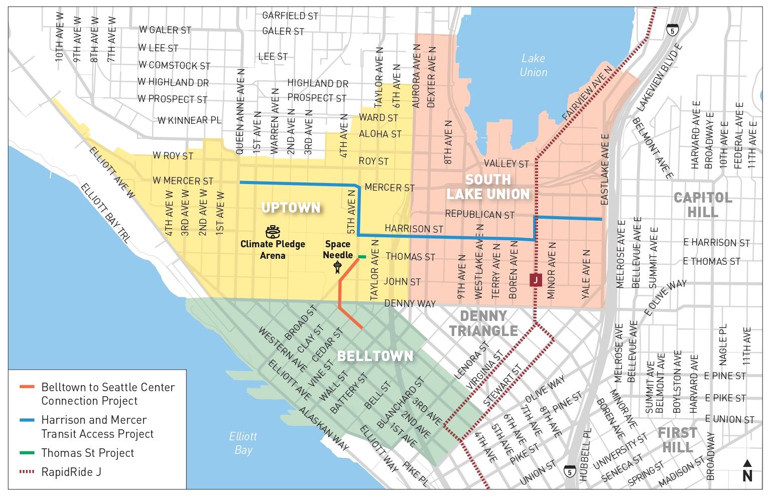 North Dowtown Mobility Action Program Area Map