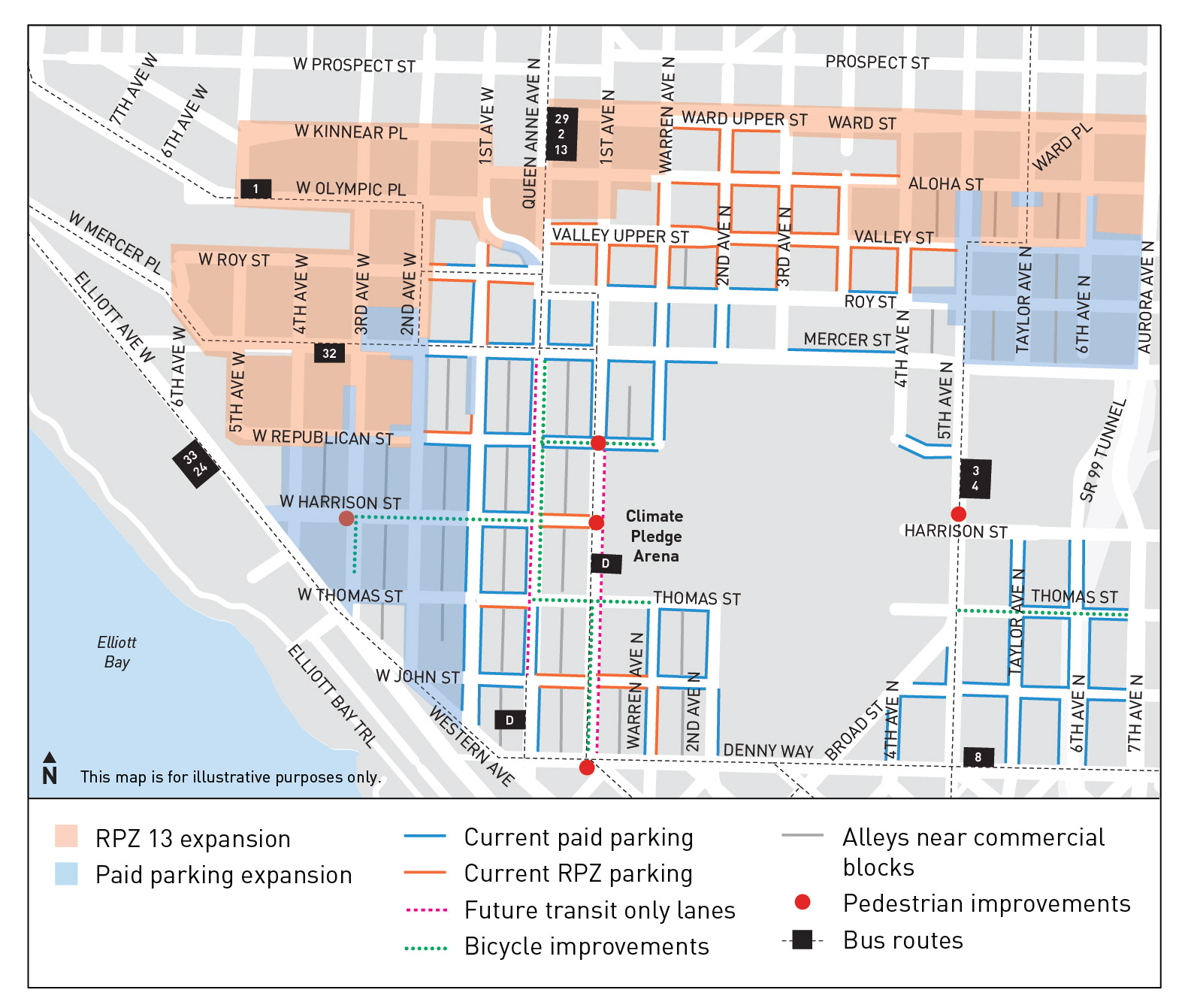 Final Plan of Uptown Arena curbspace changes