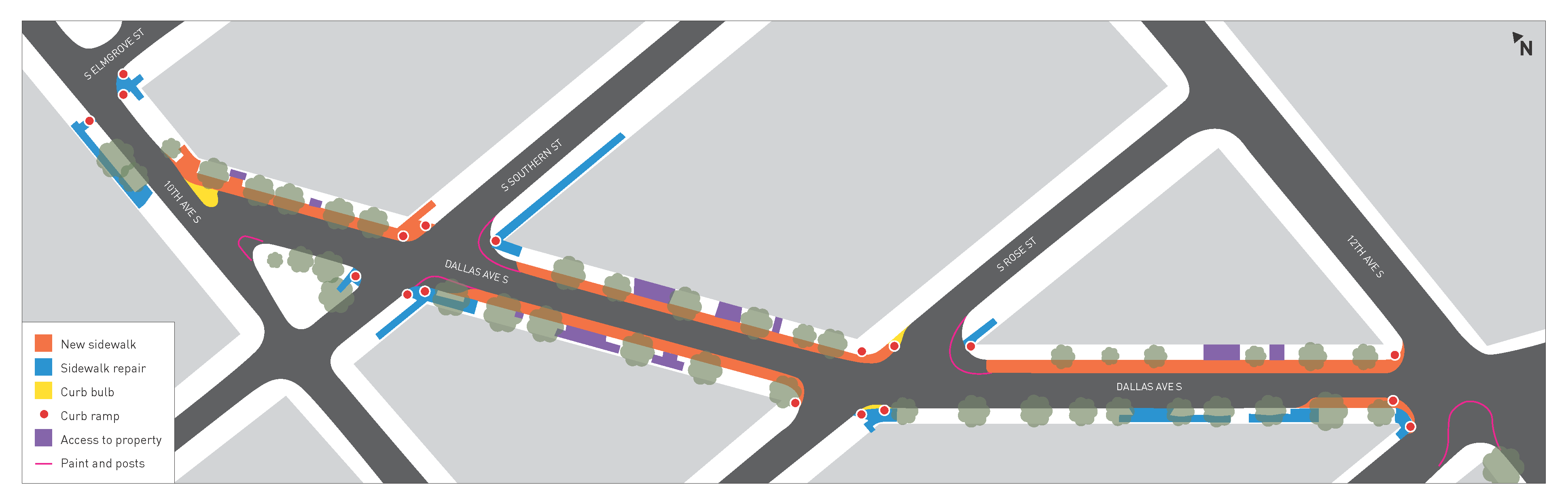 Map showing the extent and details of the project with an emphasis on the new scope additions mentioned in the above paragraph