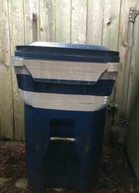 Recycle Bin w/ Retroreflective Tape