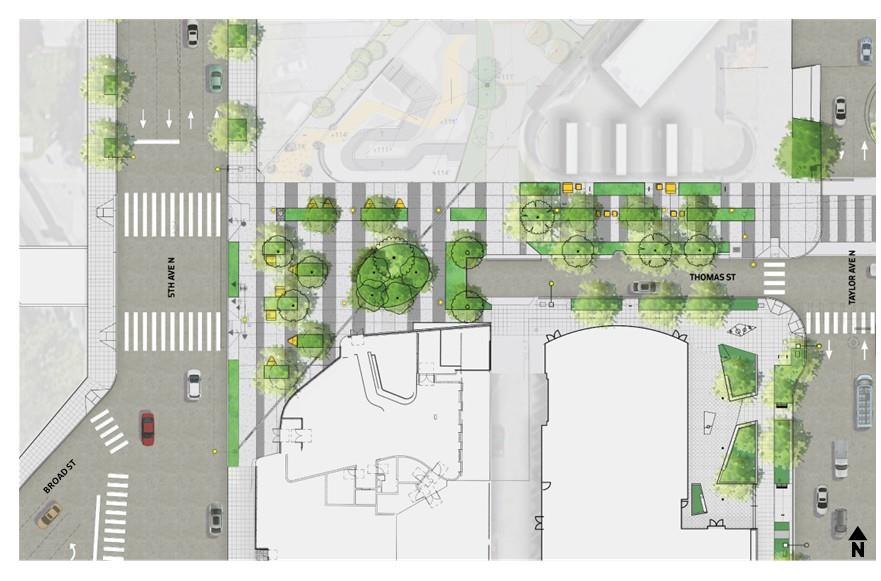Thomas St Plaza final design graphic