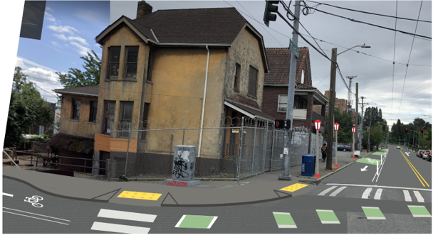 Image showing design of southeast corner of 12th Ave S and S King St