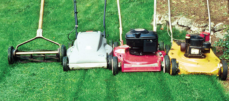 Four kinds of mulching mowers.