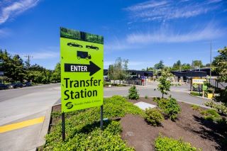 North Transfer Station entrance sign.