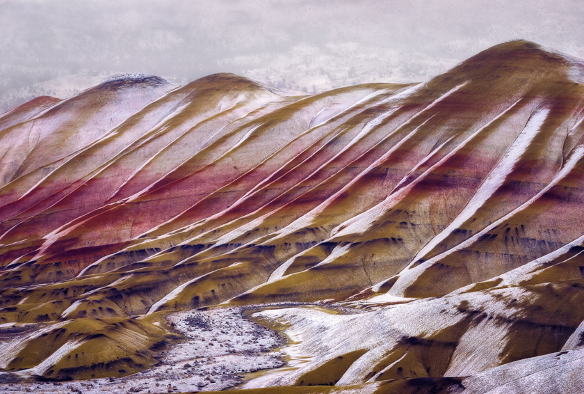 Snowdust on Painted Hills by Katsuyuki Shibata