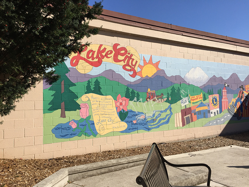 Mural on Lake City Community Center
