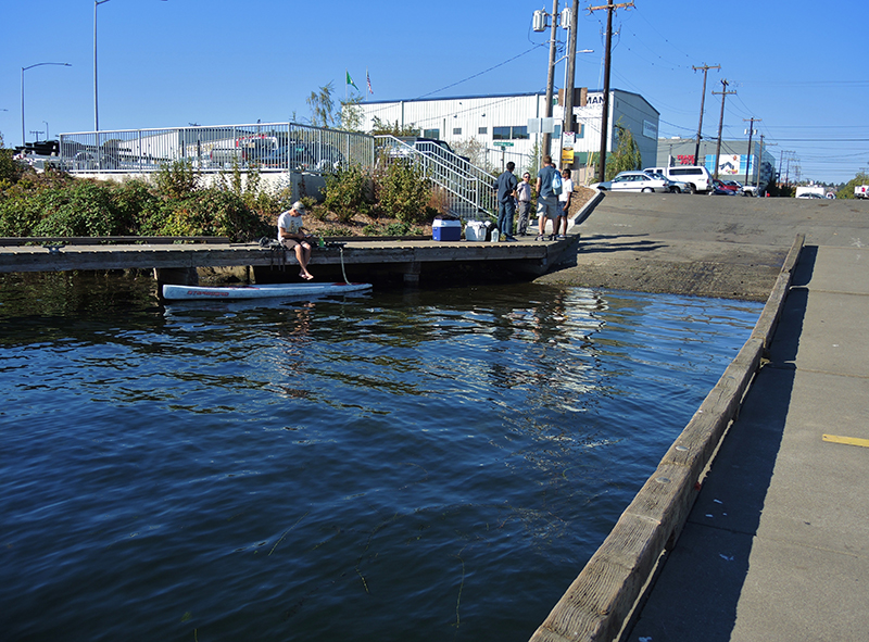 Boat ramp from the water