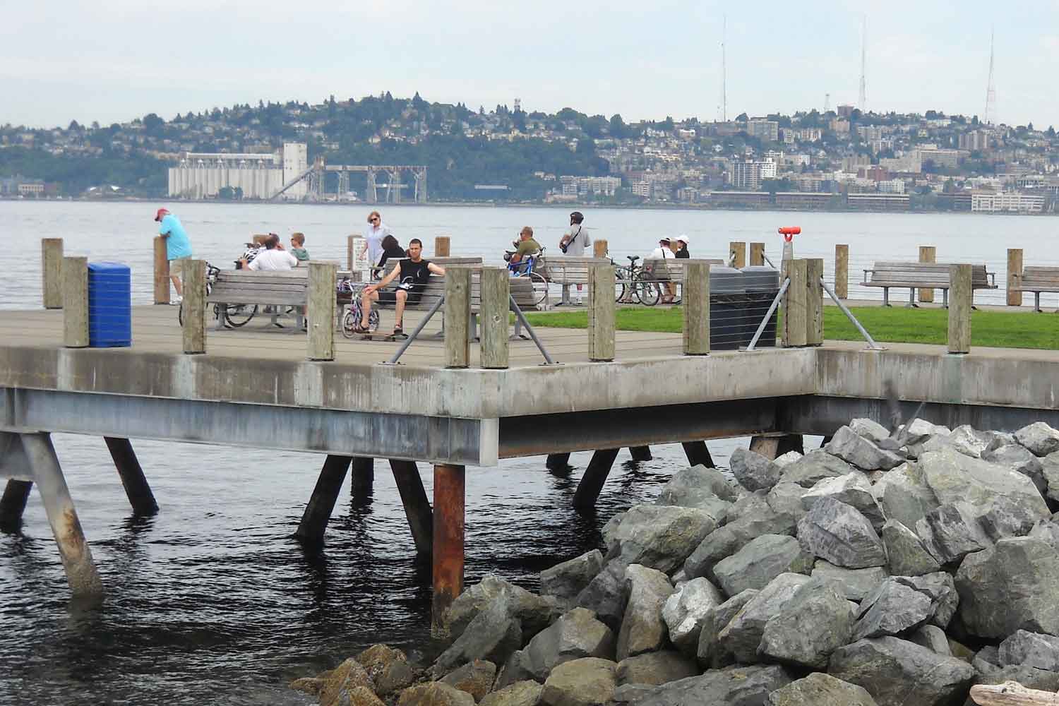 Pier at Alki Beach Park photo by Laurel Mercury 