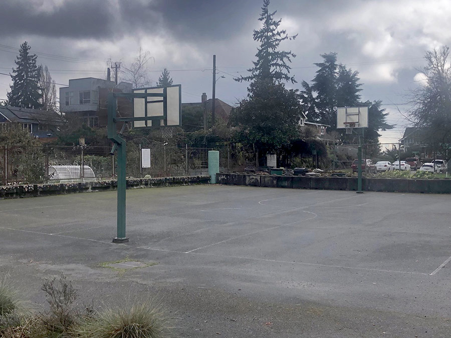 Bradner Gardens Park basketball court