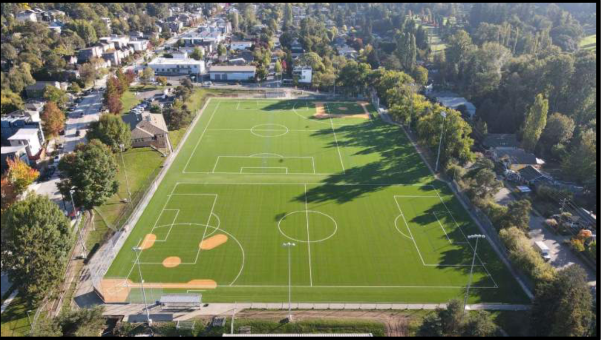 Aerial view of Delridge Playfield 