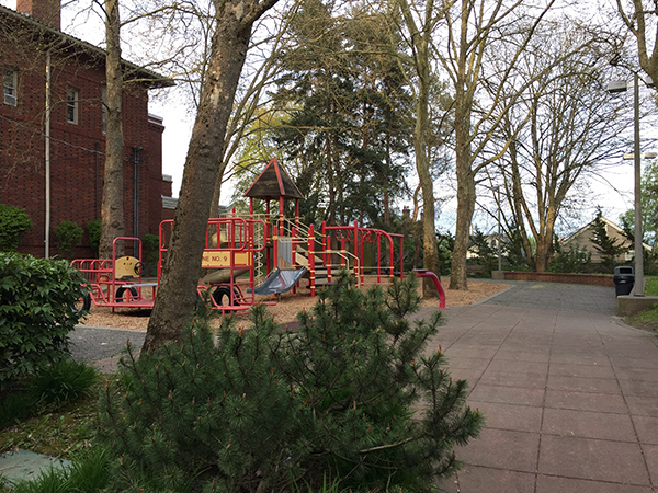 Firehouse Mini Park lawn and park