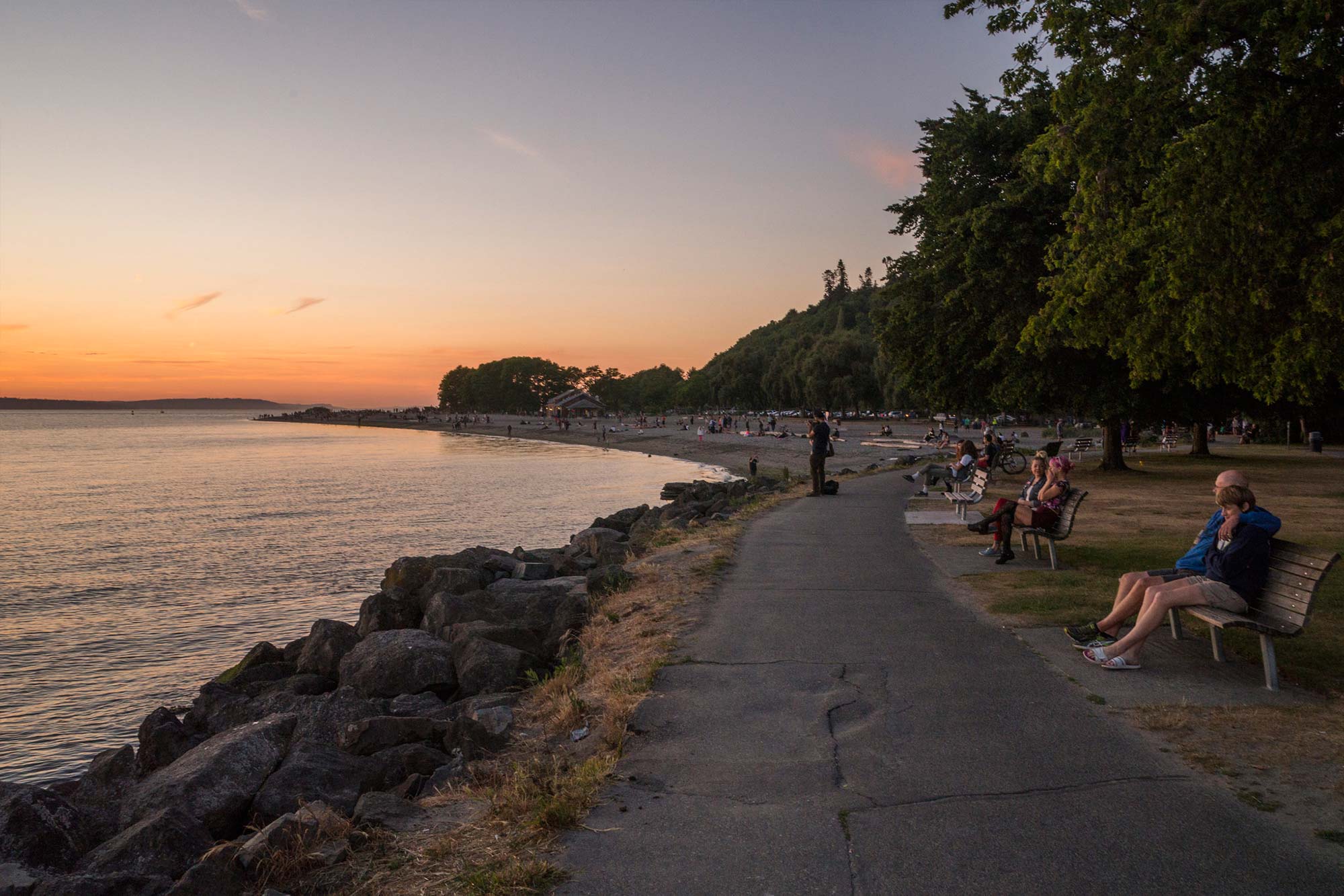 Golden Gardens Park path by beach - Photo by TIA International Photography