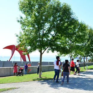 Olympic Sculpture Park sculptures - Photo by Futoshi Kobayashi