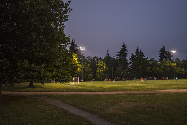 Woodland Park at night