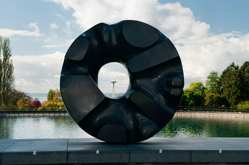 Outdoor sculpture at Volunteer Park.
