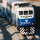 Aerial look at a Sounder train 