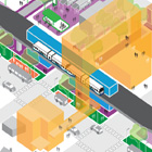 A drawing of a potential Light Rail station