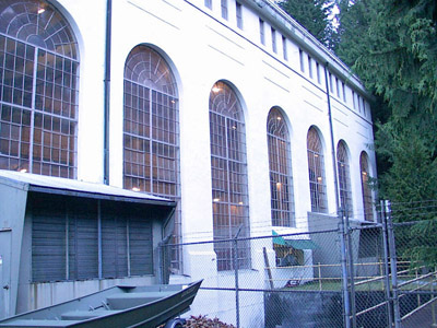 Cedar Falls Area: Seattle City Light Cedar Falls Power Plant: The first municipally owned power plant in the United States, this hydroelectric plant has been on-line since 1904.