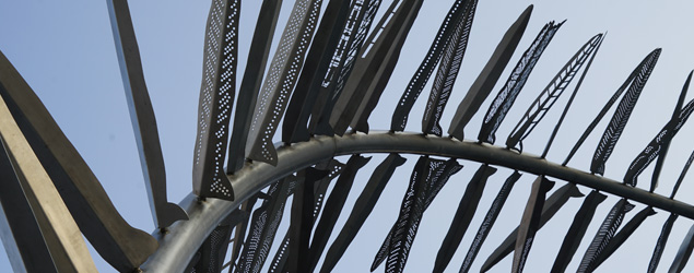 Unfurling a Gesture art at the Union Street Pedestrian Bridge