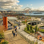 Overlook walk aerial looking south. 