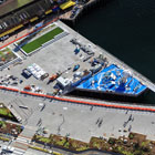 Pier 58 was rebuilt in a triangular shape, with an opening in the nearshore to improve salmon habitat. 
